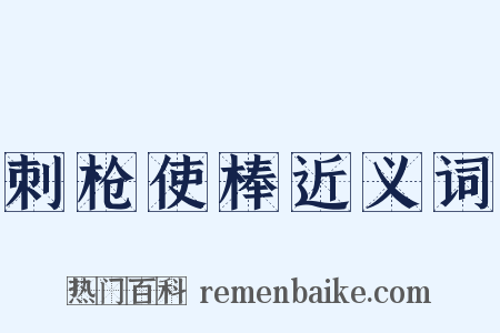 刺枪使棒近义词是什么意思的图片